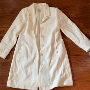Long Old Navy Cream colored coat